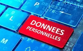 Touche Donnees personnelles sur clavier d'ordinateur 