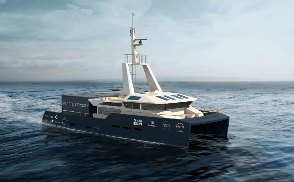 Bateau du programme Plastic Odyssey