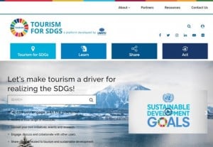 Visuel du site Tourism for SDG's