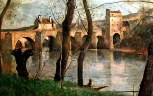 Le pont de Mantes par Corot