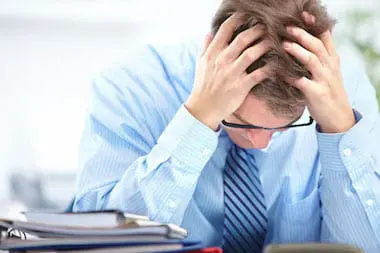 Travailleur En Proie Au Stress