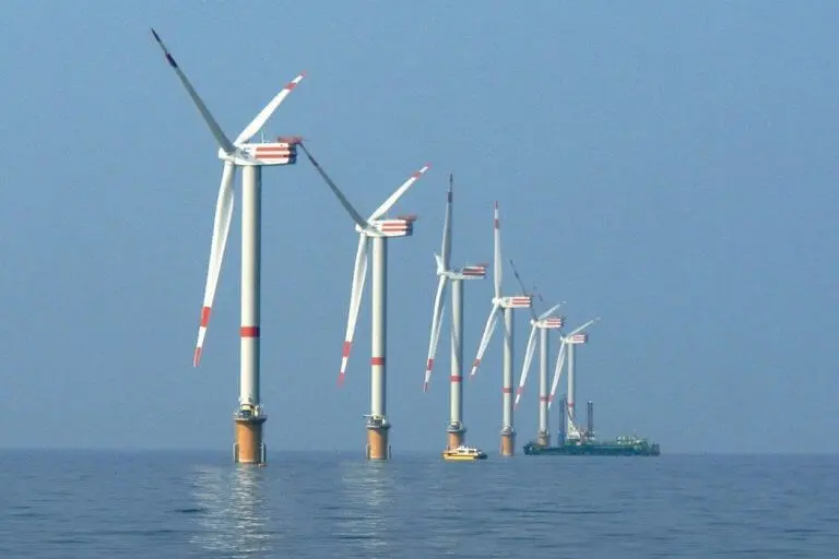 une ferme éolienne flottante