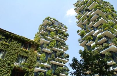 une ville verte en végétalisation