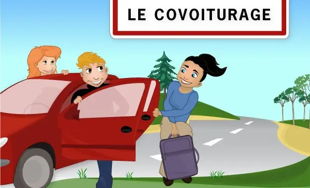 dessin d'un covoiturage