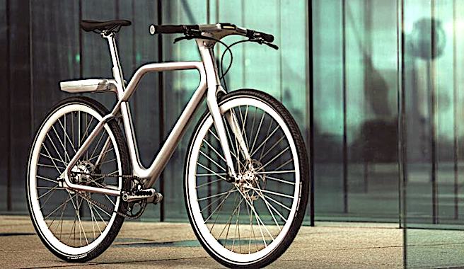 Le vélo Angell, électrique et connecté, bénéficie d'une conception très innovante.