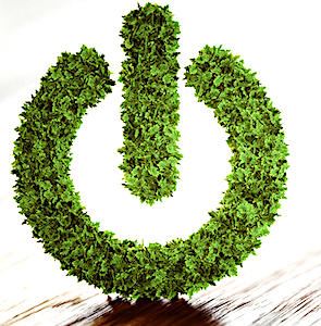 un logo de connexion en feuillage vert pour illustrer une économie circulaire