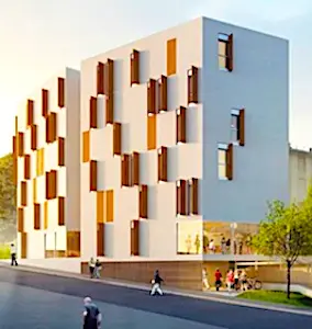 Un bâtiment neuf, destiné aux jeunes actifs Grâce à un nouveau foyer pour les jeunes actifs, des logements accessibles sont proposés à Meudon.