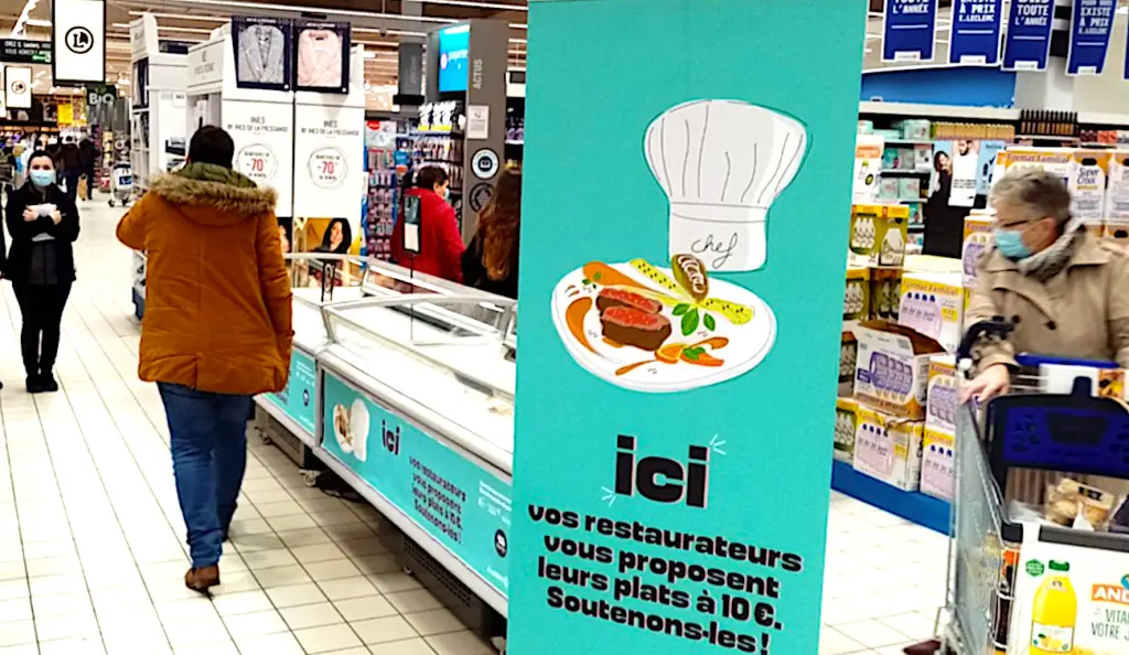 Des restaurateurs en grandes surfaces bénéficient à Vannes d'une opération de solidarité.