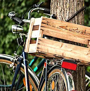 vélo sur un itinéraire à vélo des canaux de la Loire