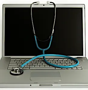 Uu ordinateur portable sur lequel est posé un stéthoscope Ce mardi, un crash informatique important a impacté l’Education nationale. Sa cause reste à définir.