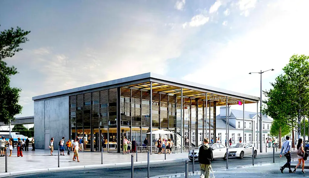 La nouvelle gare d’Auray est un ensemble flambant neuf, favorisant le confort des voyageurs.