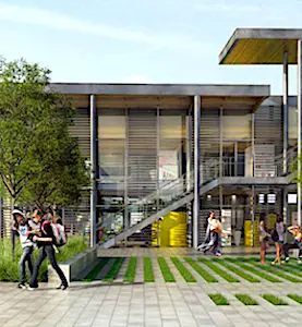 La nouvelle gare d’Auray est un ensemble flambant neuf qui favorise le confort des voyageurs.