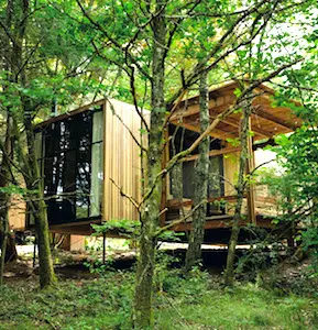 vue d'une maison du nouveau village forestier des Ardennes