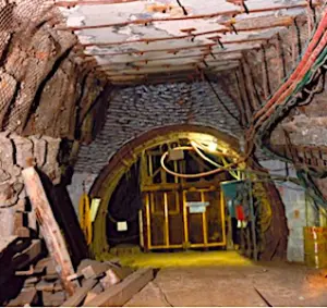 vue du tunnel pour un enfouissement des déchets à StocaMine 