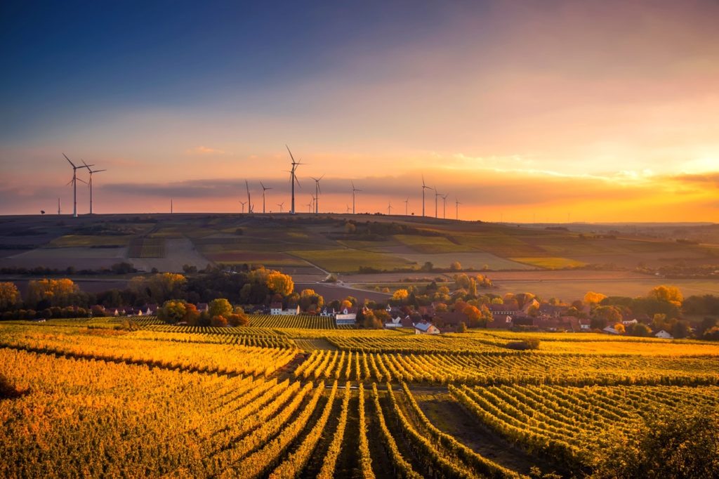 Fonctionnement de l’éolienne chauffante pour lutter contre le gel dans le vignoble de Bourguignon
