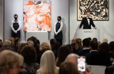 vente aux enchères de pièces d’art contemporain