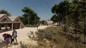 Labellisation de la Dune du Pilat. Le village-cabanes