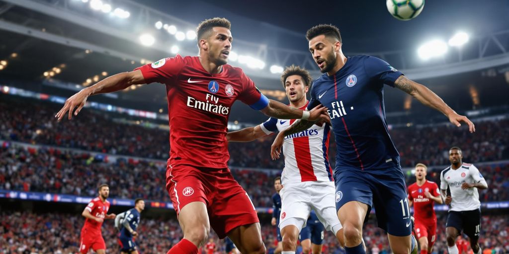 Match de football entre PSG et Bayern