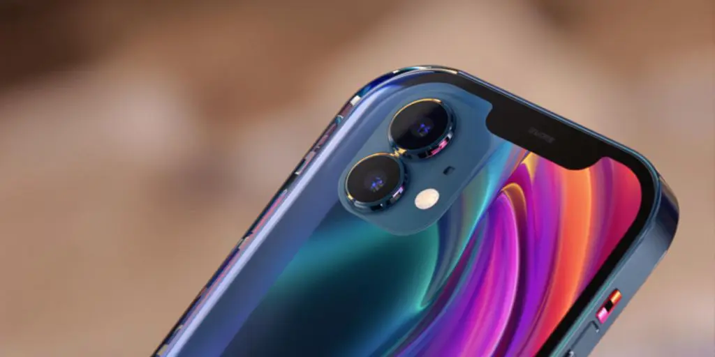 Nouvel iPhone 16e sur fond flou élégant.