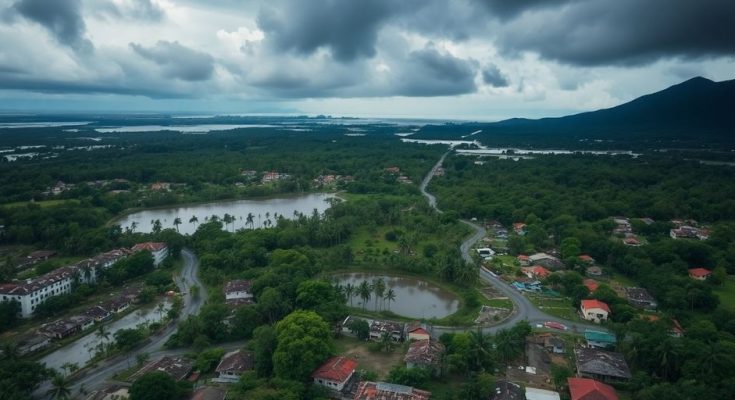 Vue des dégâts causés par le cyclone Garance.