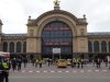 Gare du Nord avec police et évacuation en cours.