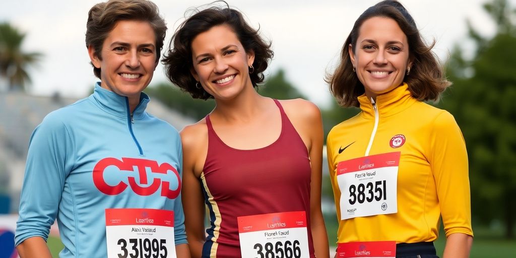 Portraits de Florence Arthaud, Camille Muffat et Alexis Vastine.