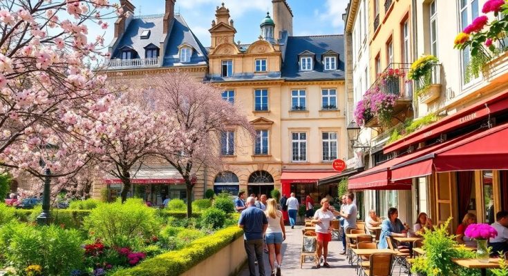 Printemps en France avec des destinations populaires.