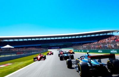 Circuite du Grand Prix d'Australie avec des voitures de course.