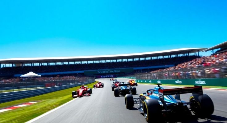 Circuite du Grand Prix d'Australie avec des voitures de course.