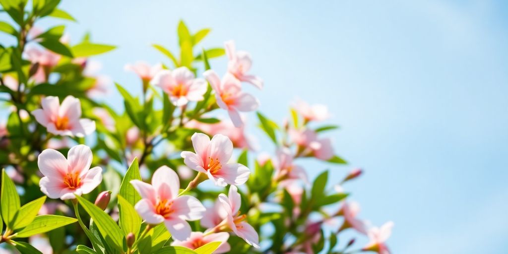 Fleurs en pleine floraison au printemps.
