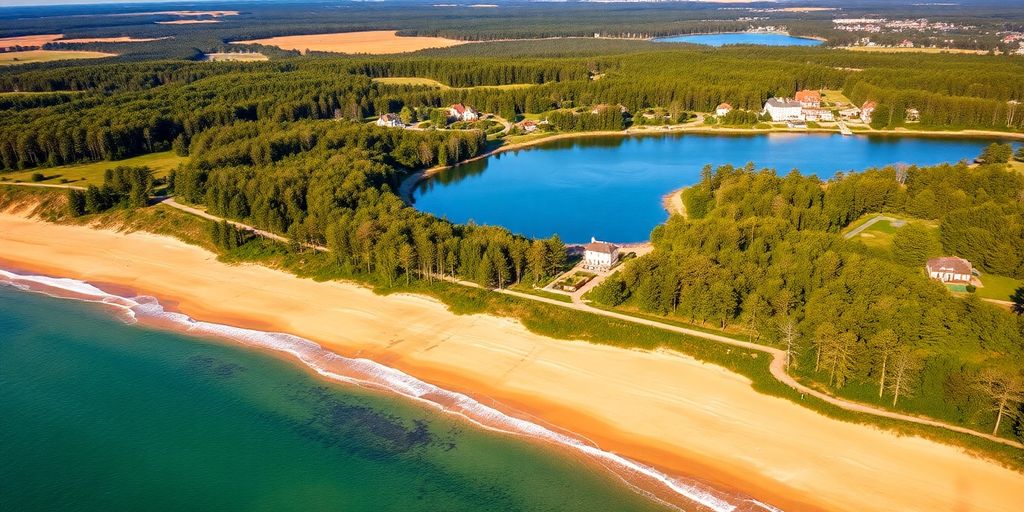 Paysage magnifique des Landes avec plages et forêts