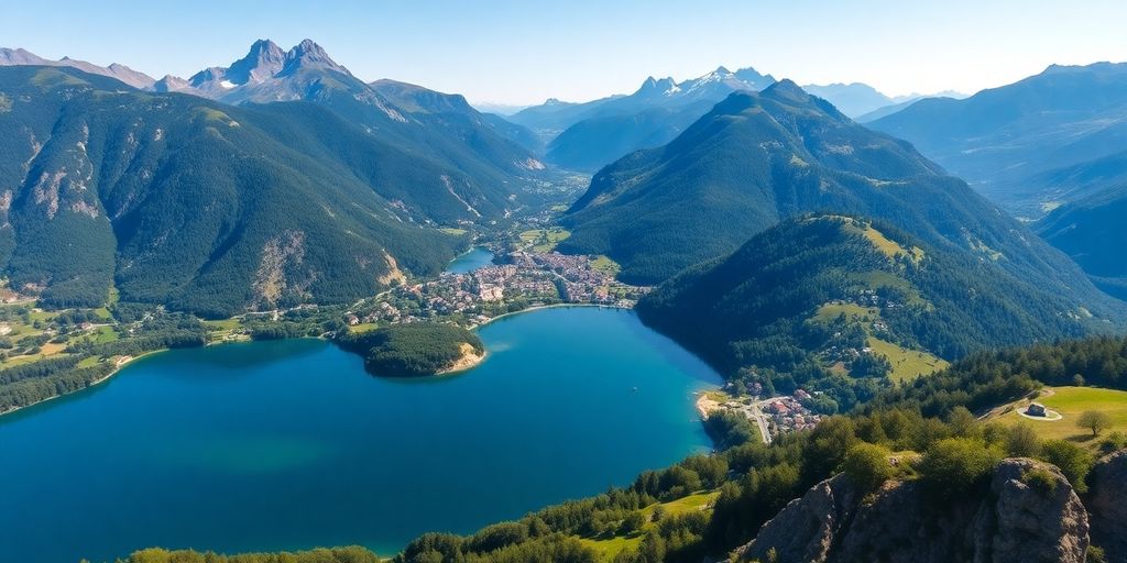 Paysage des Pyrénées-Atlantiques avec montagnes et vallées.