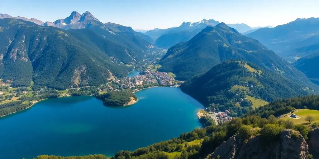 Paysage des Pyrénées-Atlantiques avec montagnes et vallées.