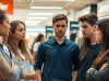 Groupe d'employés inquiets dans un magasin Jennyfer.