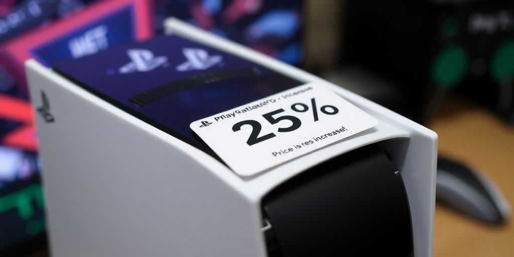 Image de la PS5 avec une étiquette de prix.