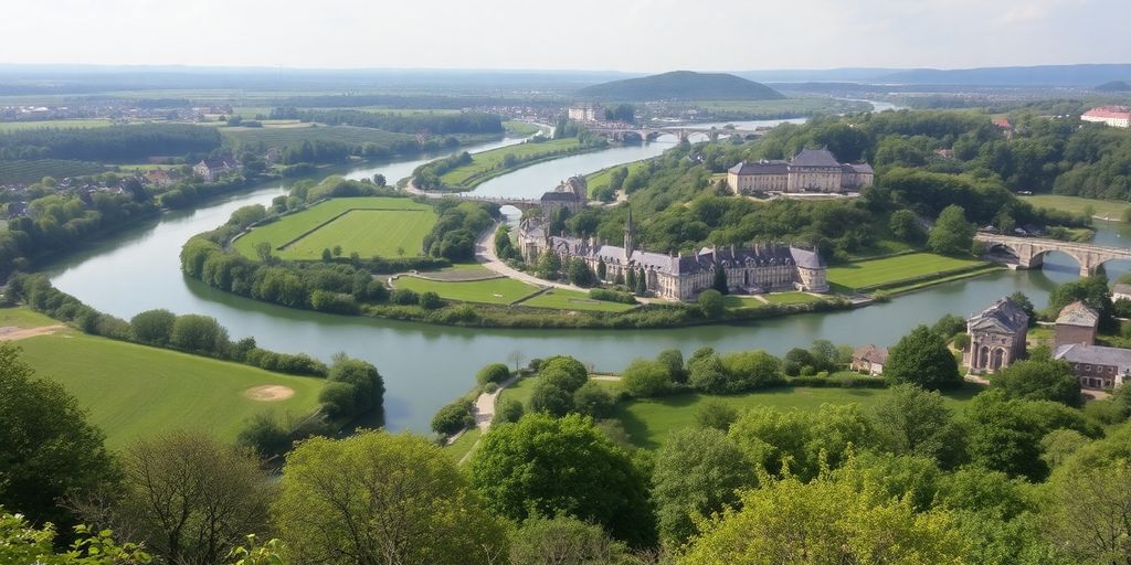 Landschaft der Vendée mit Natur und historischem Erbe.