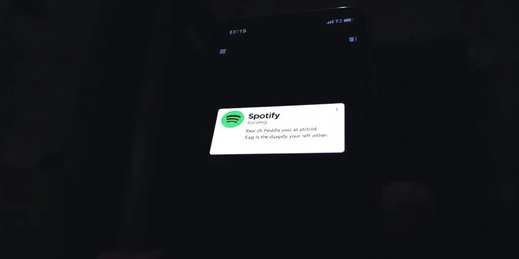 Un smartphone avec l'application Spotify hors service.