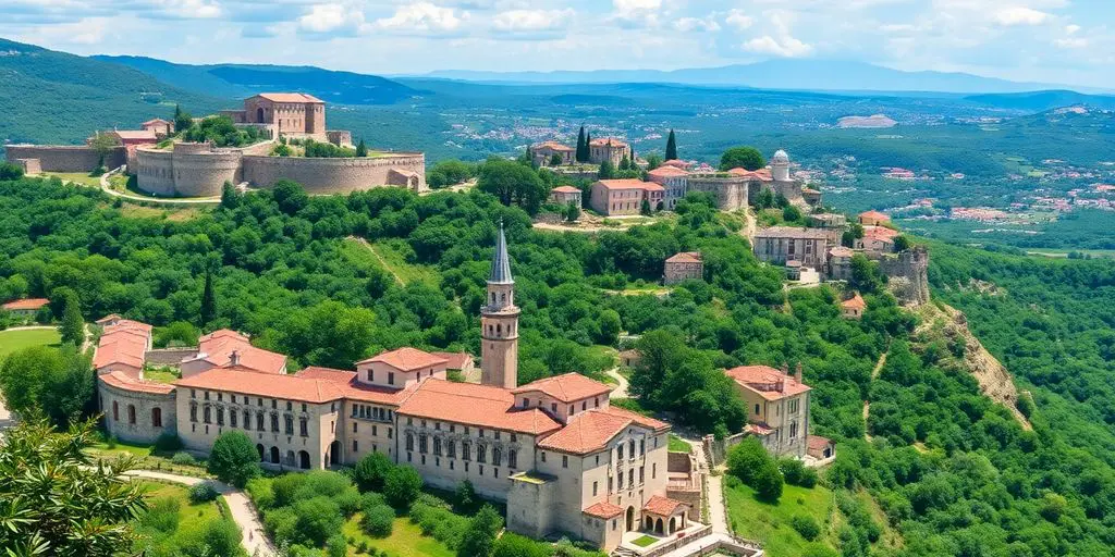 Paysages du Gard, architecture historique et nature sereine.