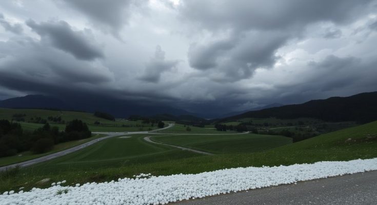 Routes de grêle dans le Haut-Doubs et le Jura.