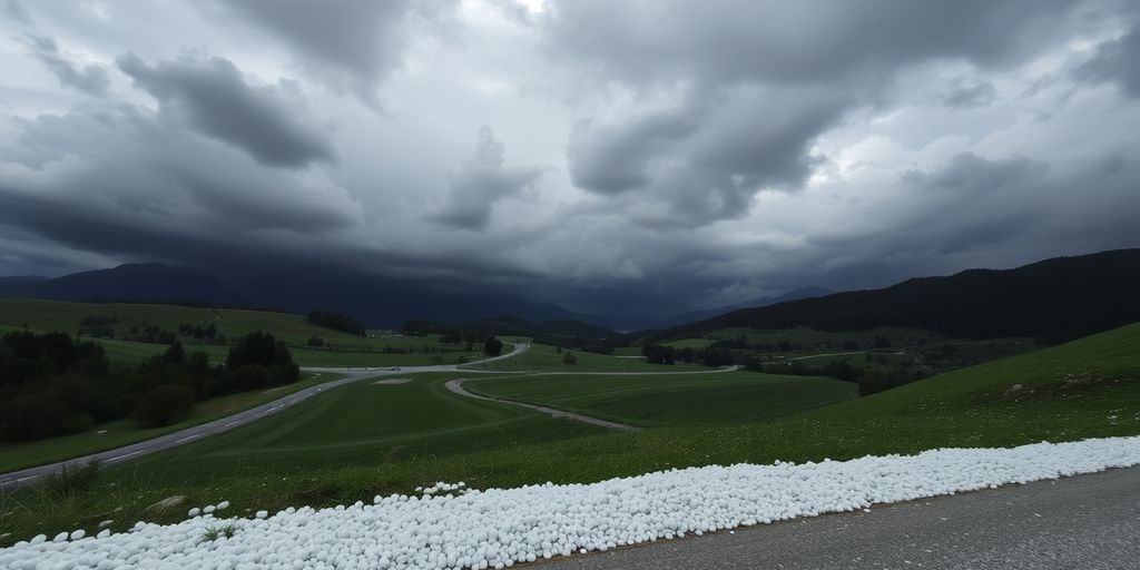 Routes de grêle dans le Haut-Doubs et le Jura.
