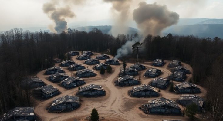 Destruction des bungalows par un incendie tragique.