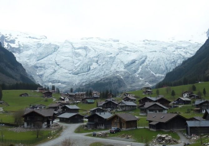 Village suisse dévasté par éboulement glaciaire