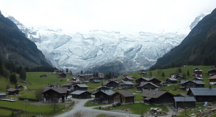 Village suisse dévasté par éboulement glaciaire