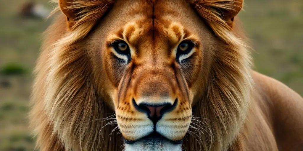 Lion majestueux dans la savane