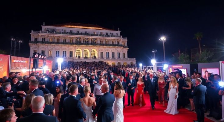Célébrités sur le tapis rouge au Festival de Cannes.
