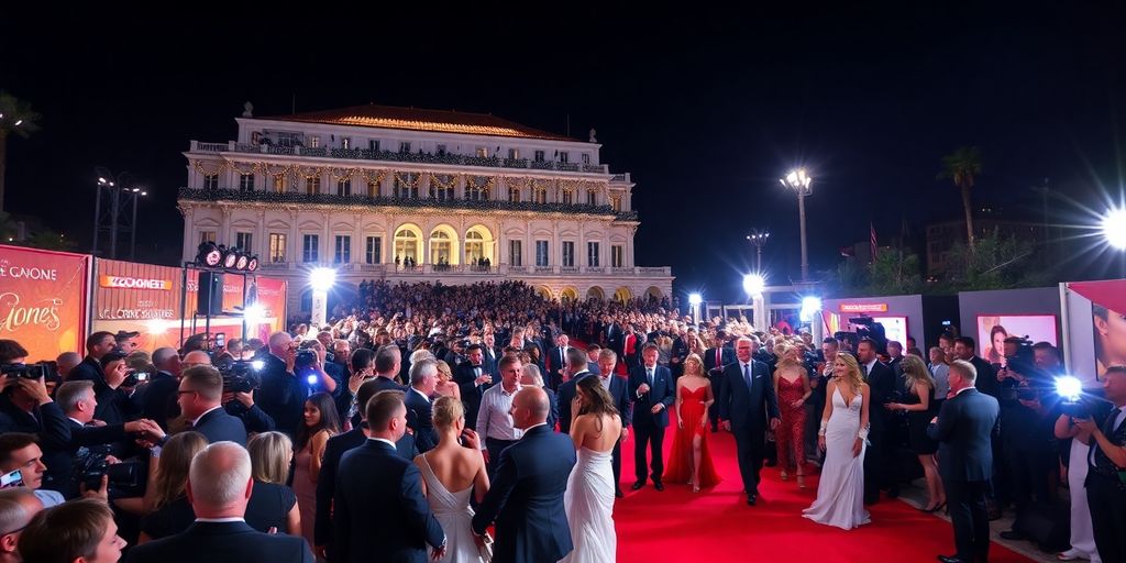 Célébrités sur le tapis rouge au Festival de Cannes.