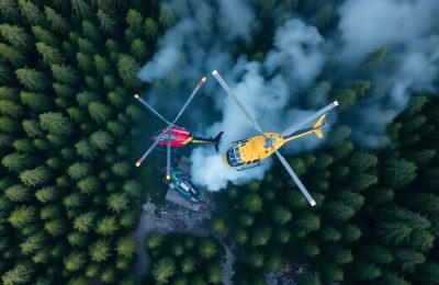 Collision de deux hélicoptères civils en Finlande.