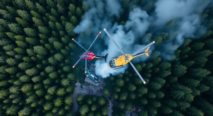 Collision de deux hélicoptères civils en Finlande.