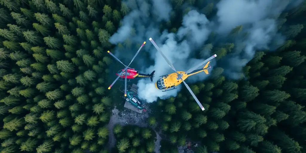 Collision de deux hélicoptères civils en Finlande.