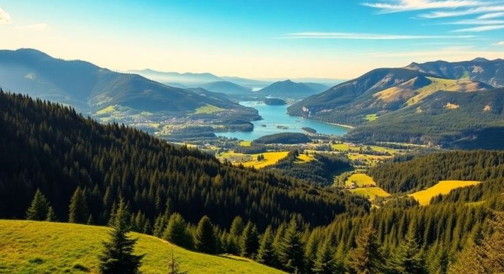 Paysage magnifique des montagnes du Jura en été.